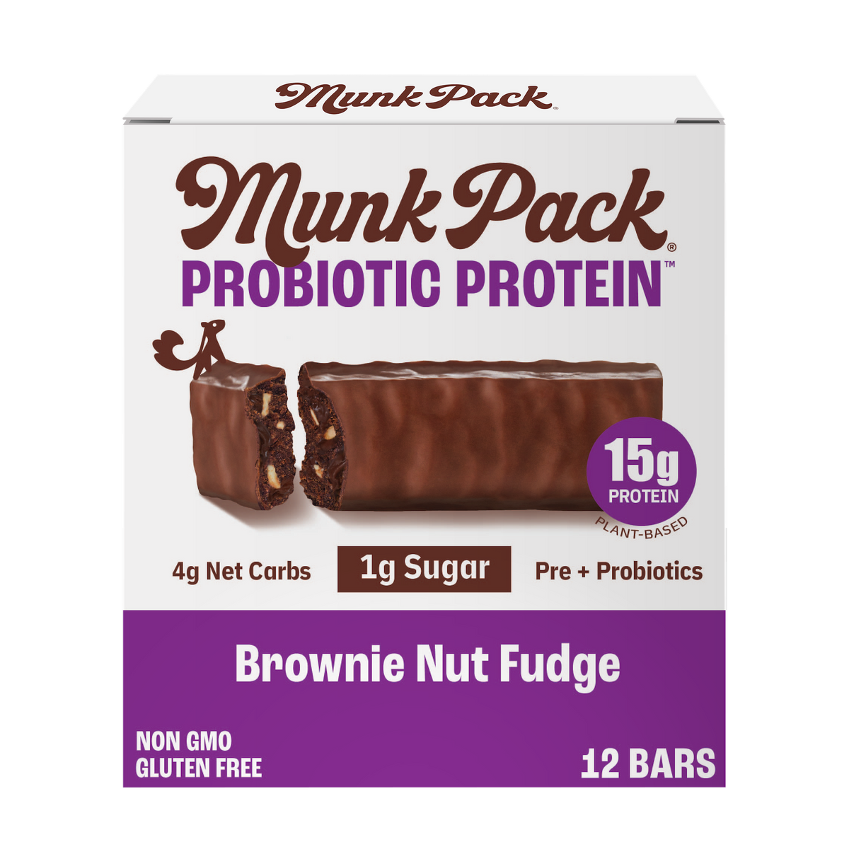 Munk Pack bar Brownie Nut Fudge Probiotic