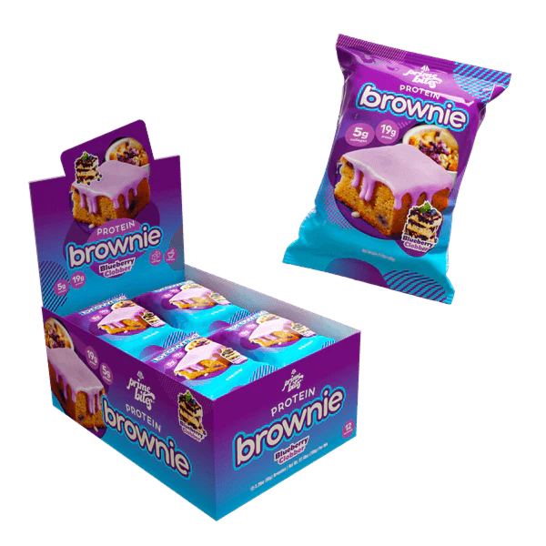 Prime Bites brownie Blueberry Cobbler
