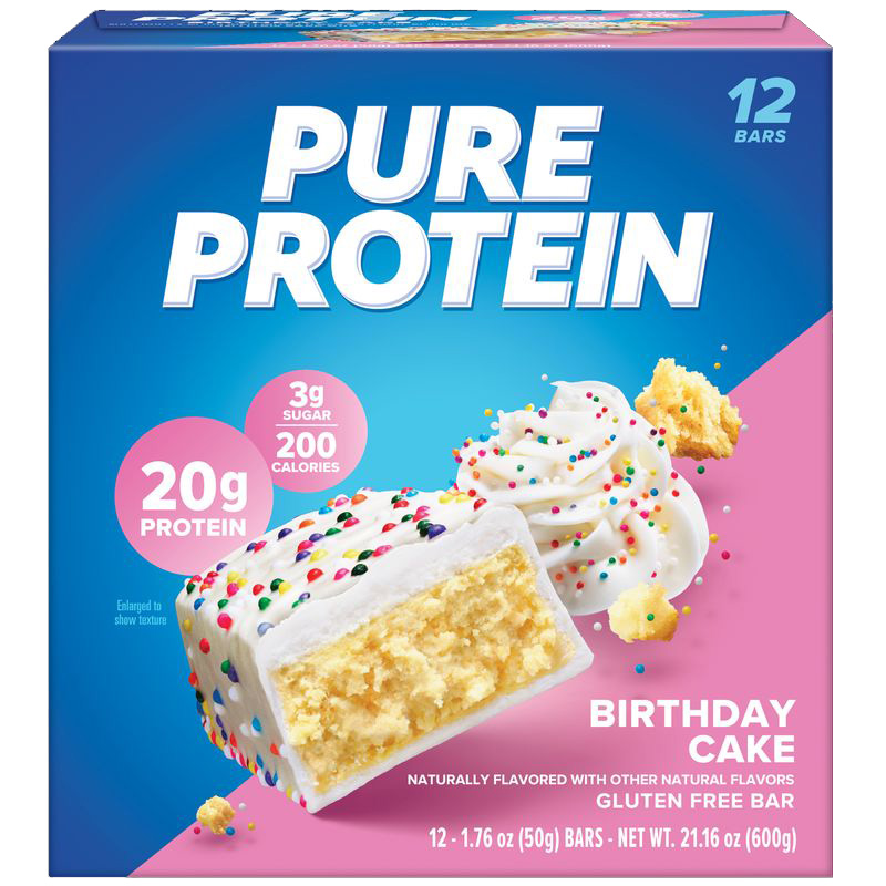 Pure Protein bar Birthday Cake